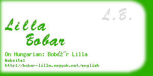 lilla bobar business card